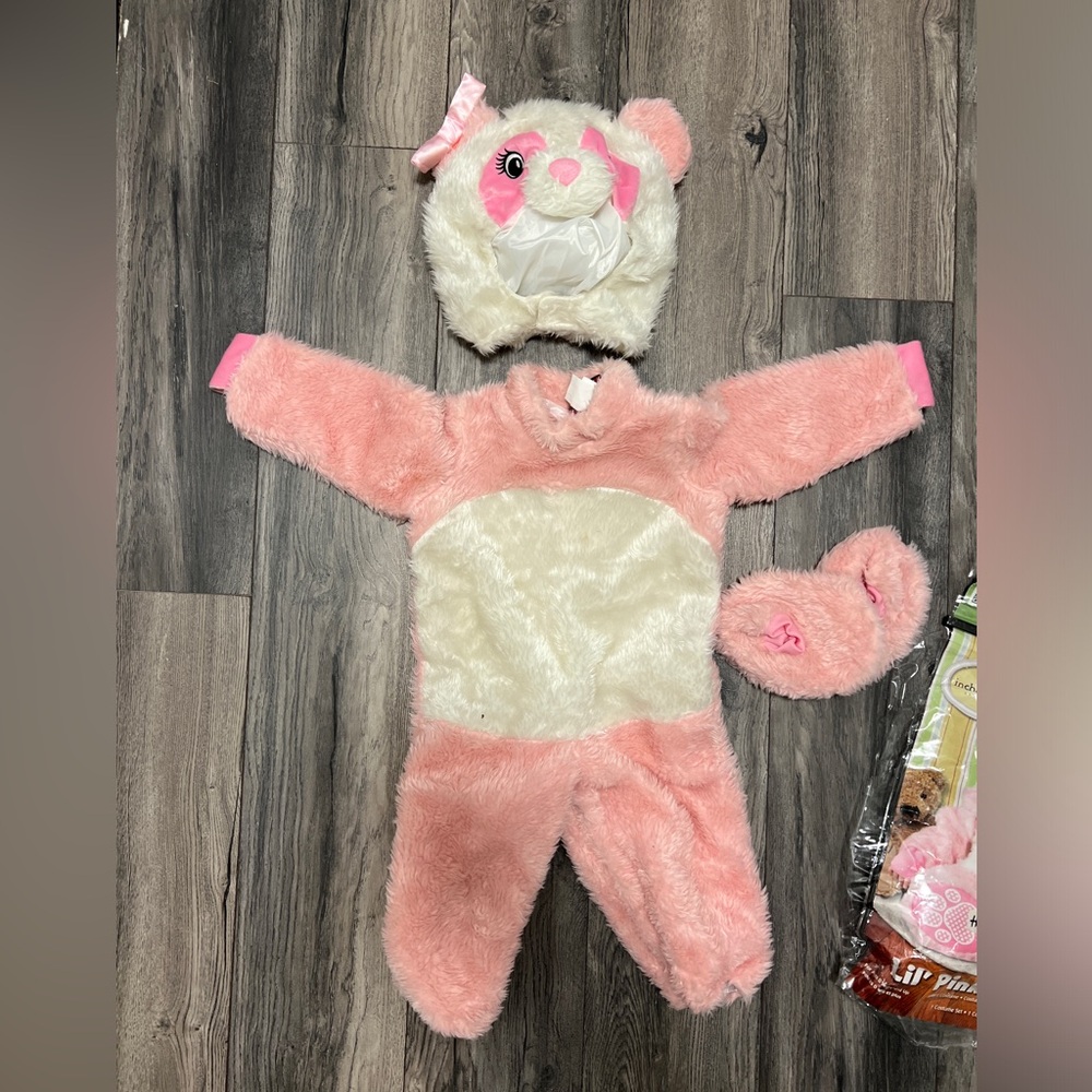 Pink and White panda Bear Costume - Picture 4 of 6
